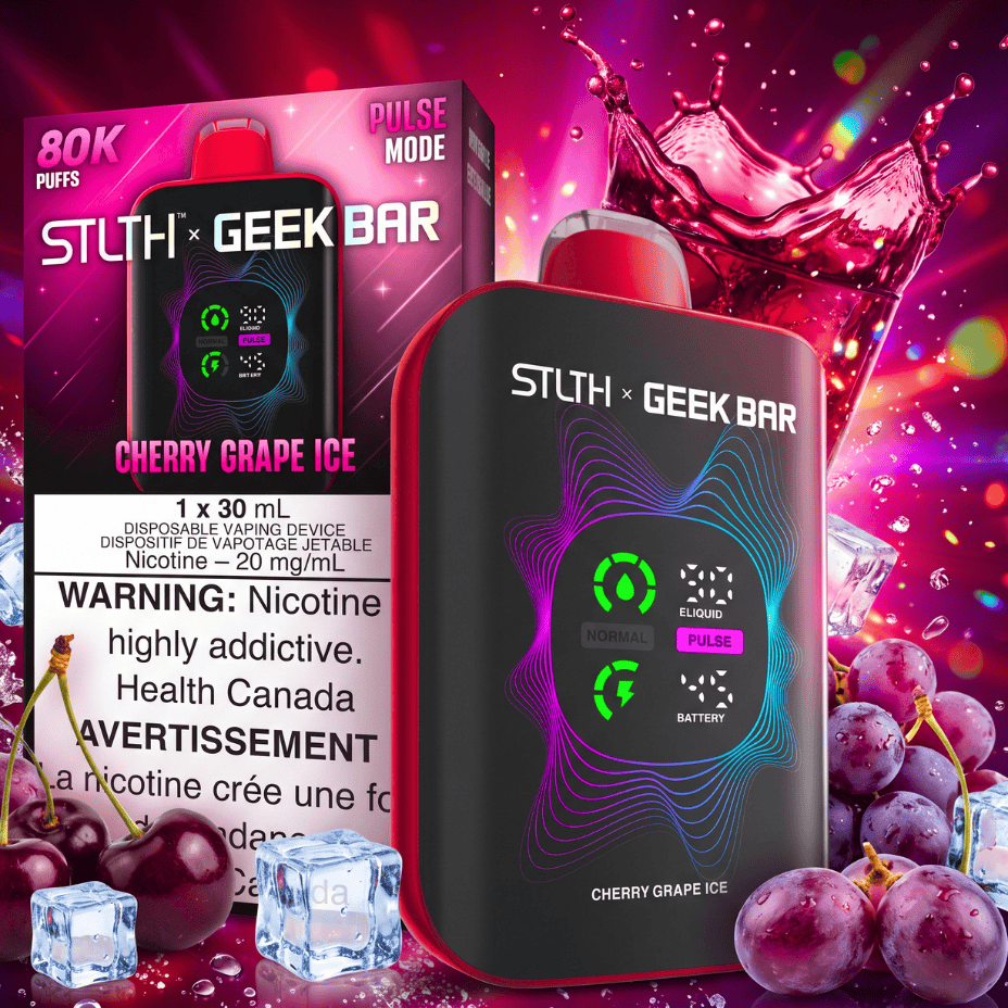 STLTH x Geek Bar 80K Disposable Vape - Cherry Grape Ice 80000 Puffs / 20mg Brandon Vape SuperStore and Cannabis Manitoba Canada