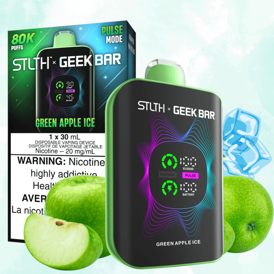 STLTH x Geek Bar 80K Disposable Vape - Green Apple Ice 80000 Puffs / 20mg Brandon Vape SuperStore and Cannabis Manitoba Canada