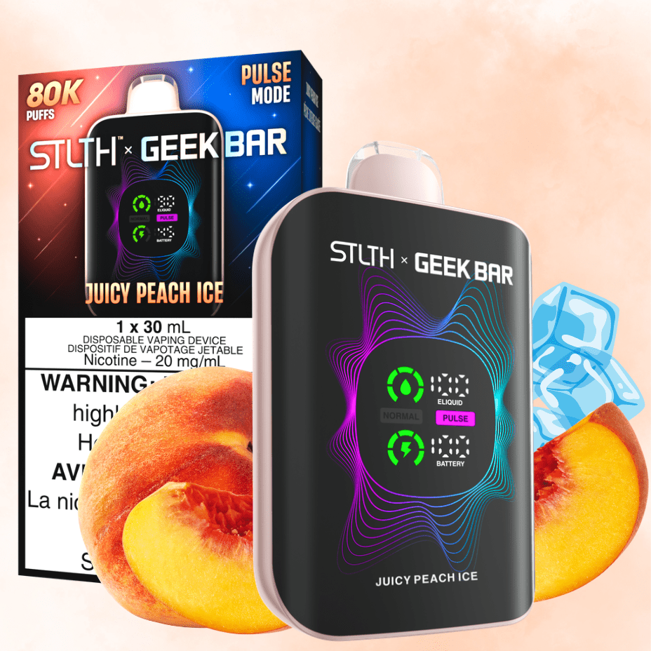 STLTH x Geek Bar 80K Disposable Vape - Juicy Peach Ice 80000 Puffs / 20mg Brandon Vape SuperStore and Cannabis Manitoba Canada