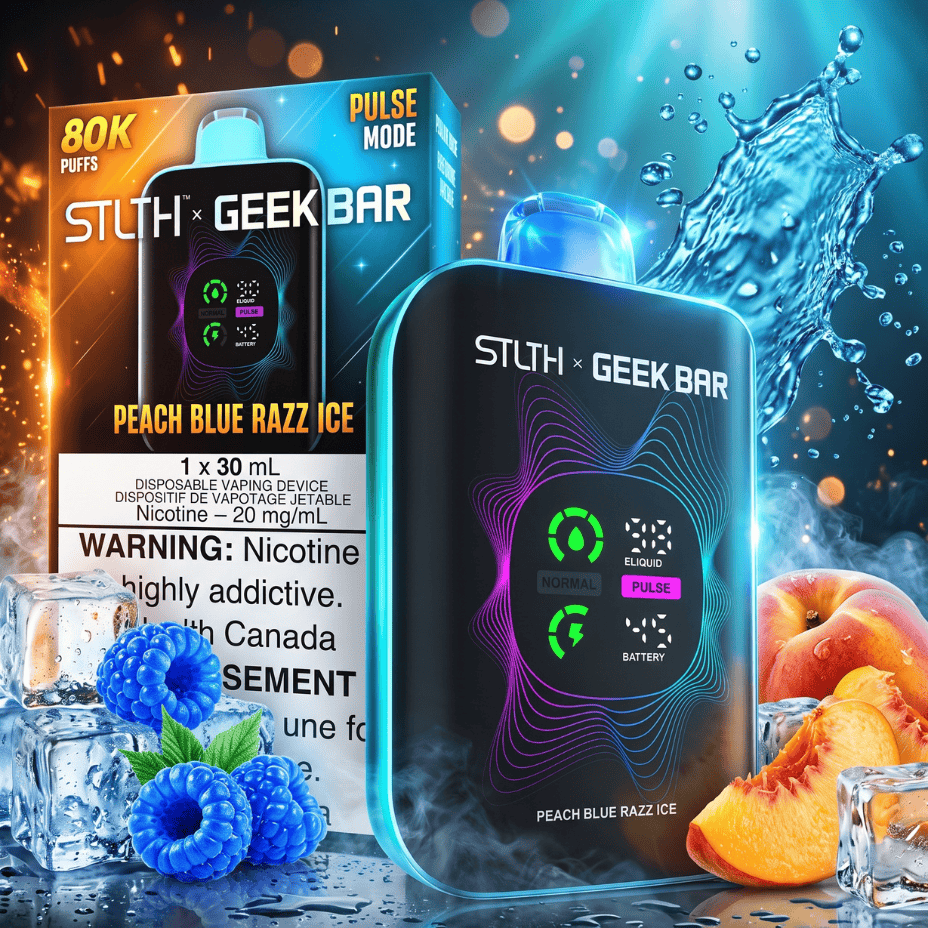 STLTH x Geek Bar 80K Disposable Vape - Peach Blue Razz Ice 80000 Puffs / 20mg Brandon Vape SuperStore and Cannabis Manitoba Canada