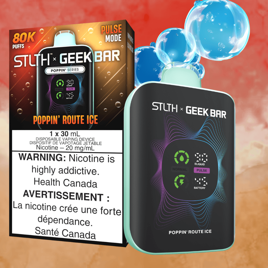 STLTH x Geek Bar 80K Disposable Vape - Poppin' Route Ice 80000 Puffs / 20mg Brandon Vape SuperStore and Cannabis Manitoba Canada