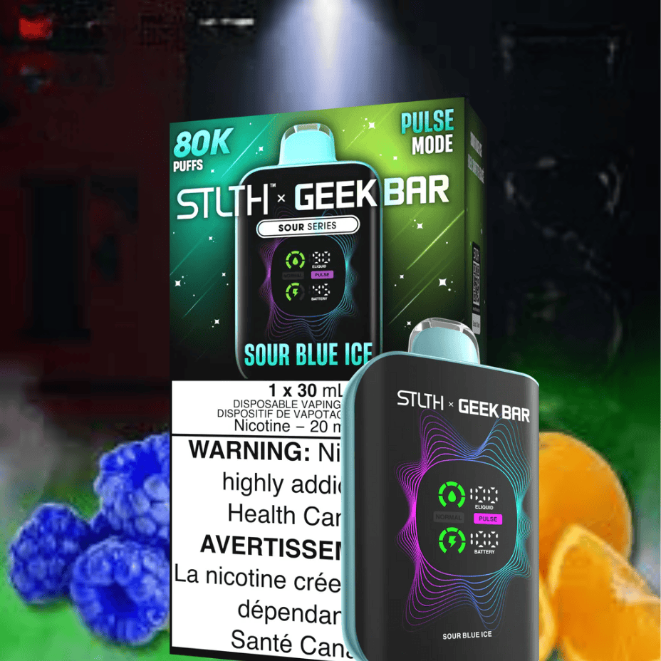 STLTH x Geek Bar 80K Disposable Vape-Sour Blue Ice Brandon Vape SuperStore and Cannabis Manitoba Canada