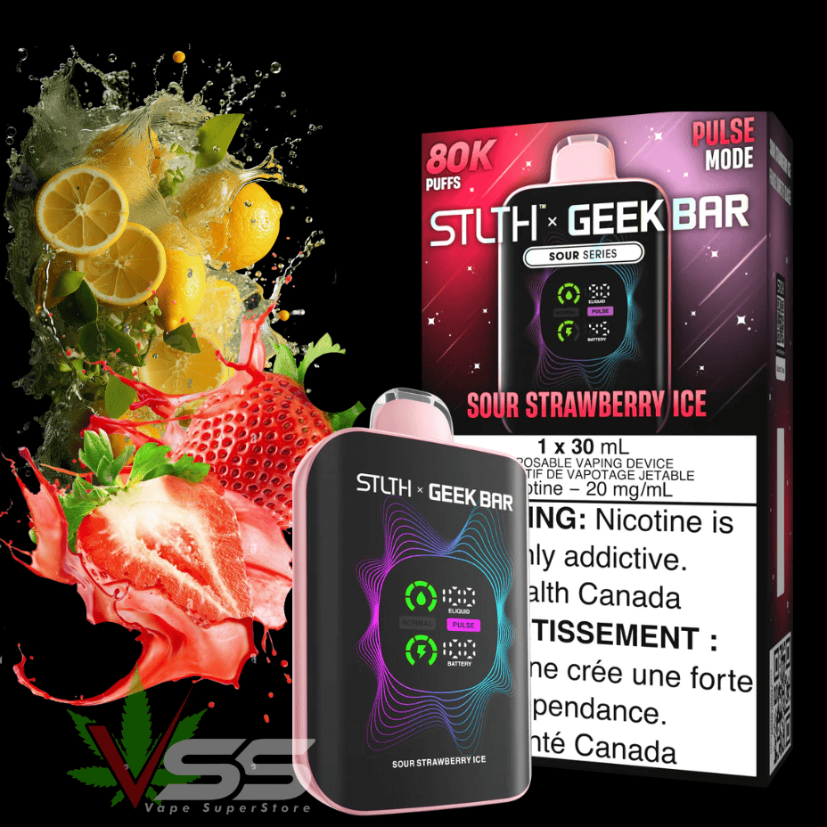 STLTH x Geek Bar 80K Disposable Vape-Sour Strawberry Ice Brandon Vape SuperStore and Cannabis Manitoba Canada