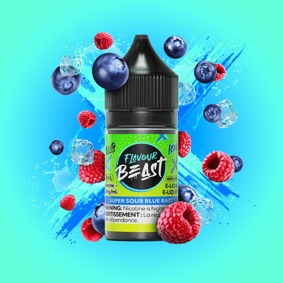 Super Sour Blue Razz by Flavour Beast Salts in MB 30ml / 20mg Brandon Vape SuperStore and Cannabis Manitoba Canada