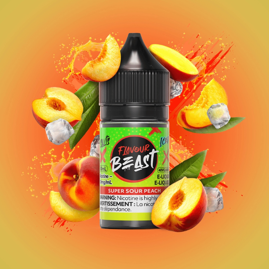 Super Sour Peach by Flavour Beast Salts 30ml / 20mg Brandon Vape SuperStore and Cannabis Manitoba Canada