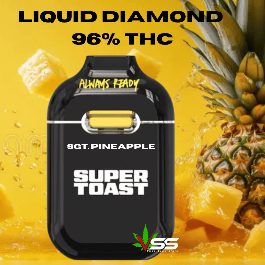 Super Toast SGT. Pineapple Liquid Diamonds AIO Disposable-0.95g Brandon Vape SuperStore and Cannabis Manitoba Canada