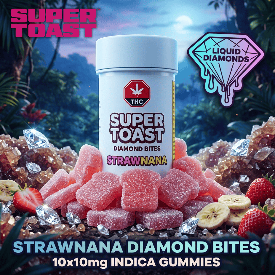 Super Toast Strawnana Diamond Bites-10x3g Brandon Vape SuperStore and Cannabis Manitoba Canada