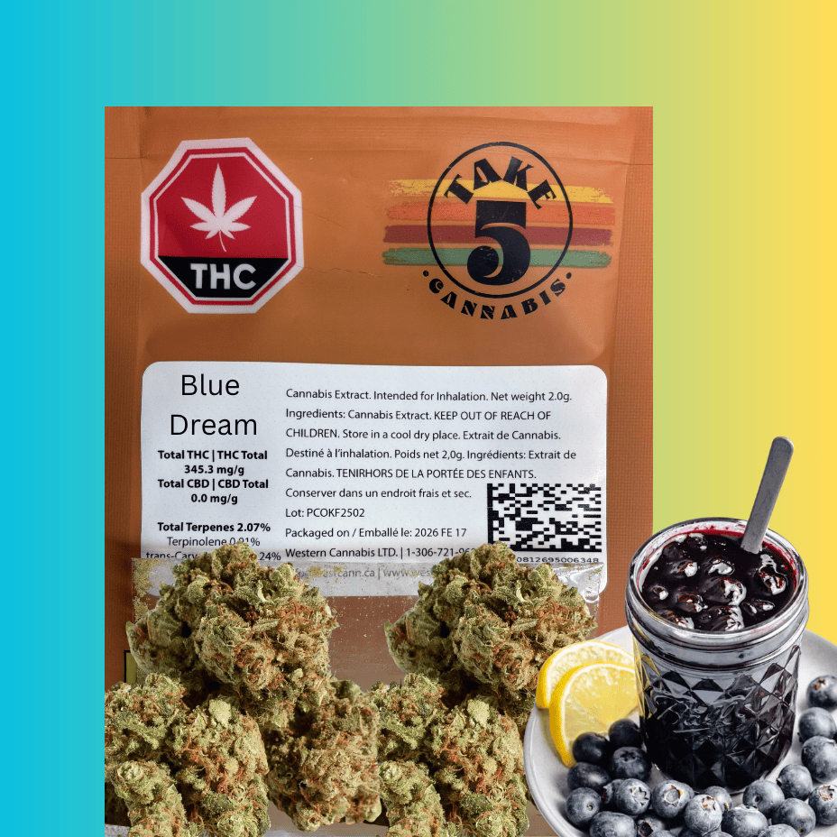 Take 5 Blue Dream CRAFT Sativa Flower-28g Brandon Vape SuperStore and Cannabis Manitoba Canada