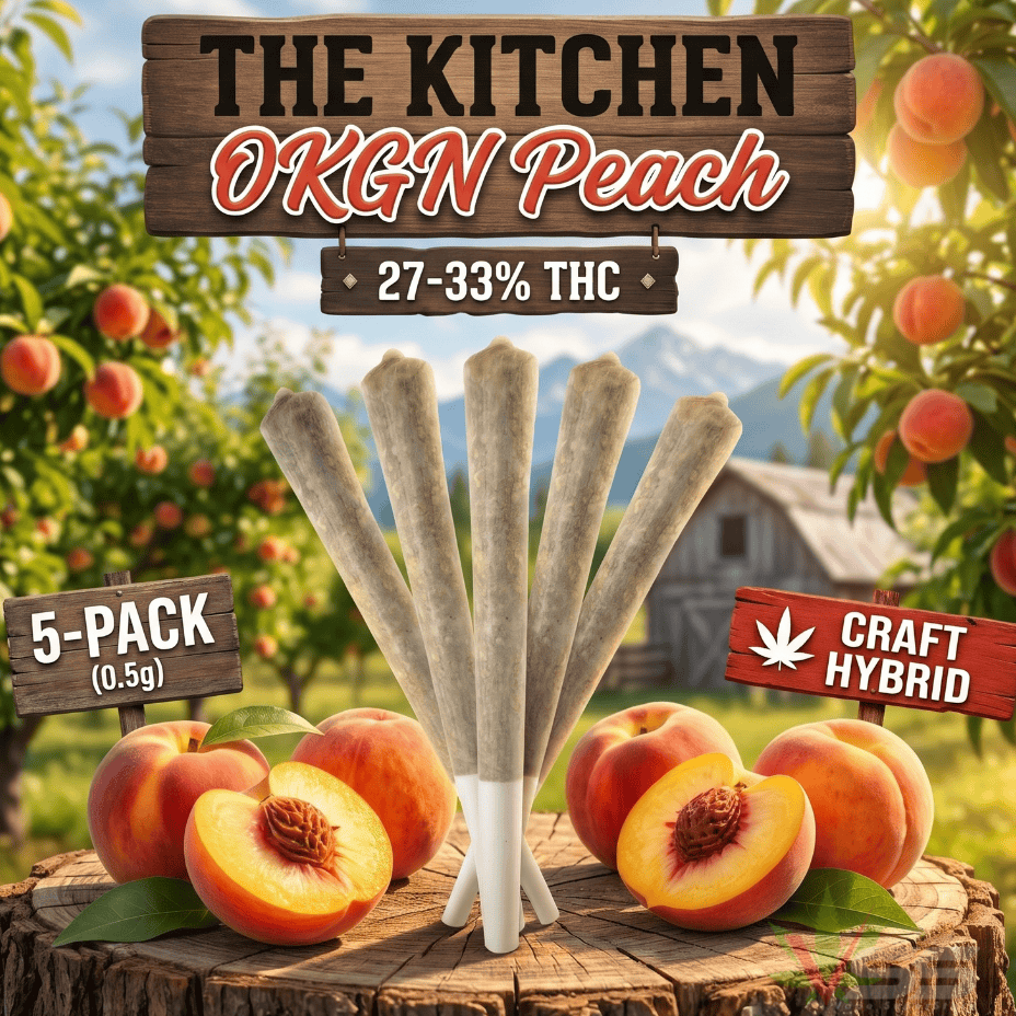 The Kitchen OKGN Peach Hybrid CRAFT Pre-Rolls-5x0.5g Brandon Vape SuperStore and Cannabis Manitoba Canada