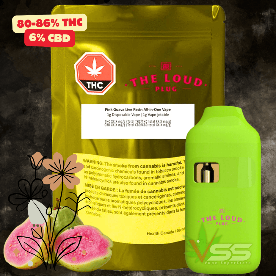 The Loud Plug Pink Guava Live Resin AIO Disposable Vape - 1g Brandon Vape SuperStore and Cannabis Manitoba Canada