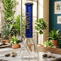 Titan Glass 7mm Logo Beaker-14" Brandon Vape SuperStore and Cannabis Manitoba Canada
