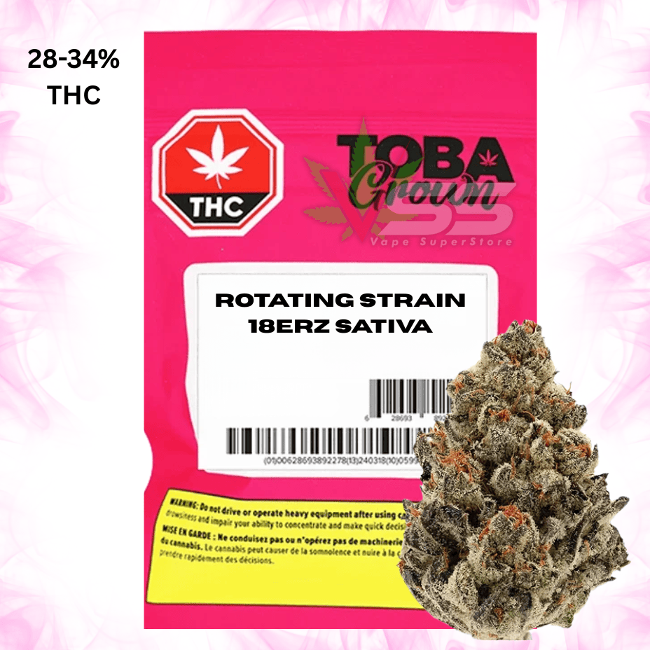 Toba Grown 18ERZ Sativa Flower-18g Brandon Vape SuperStore and Cannabis Manitoba Canada