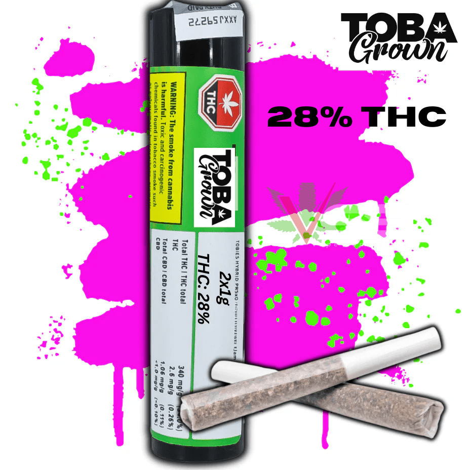Toba Grown Tobbies Hybrid Pre-Roll-2x1g Brandon Vape SuperStore and Cannabis Manitoba Canada