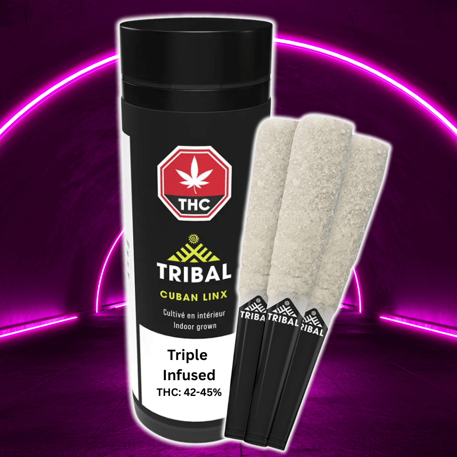 Tribal Cuban Linx Trifecta Infused Pre-rolls 3x0.6g Brandon Vape SuperStore and Cannabis Manitoba Canada