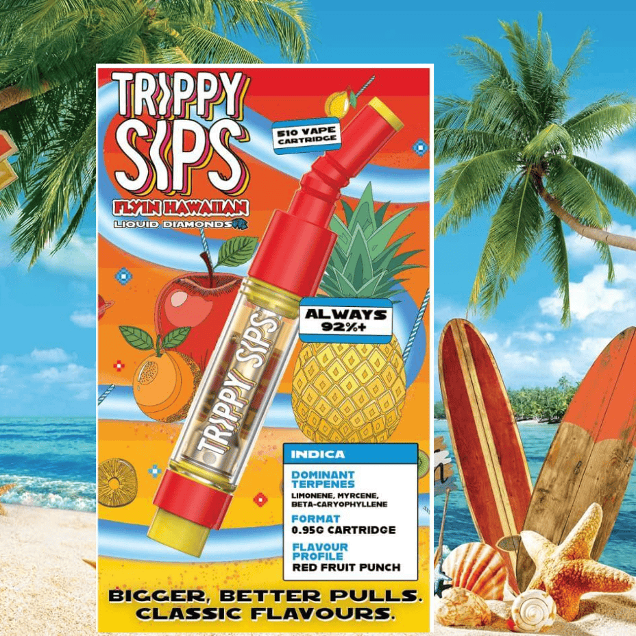 Trippy Flyin Hawaiian Indica Liquid Diamonds Cart-0.95g Brandon Vape SuperStore and Cannabis Manitoba Canada
