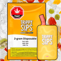 Trippy Sips Peach High Alive AIO Disposable Vape-2g 2g Brandon Vape SuperStore and Cannabis Manitoba Canada
