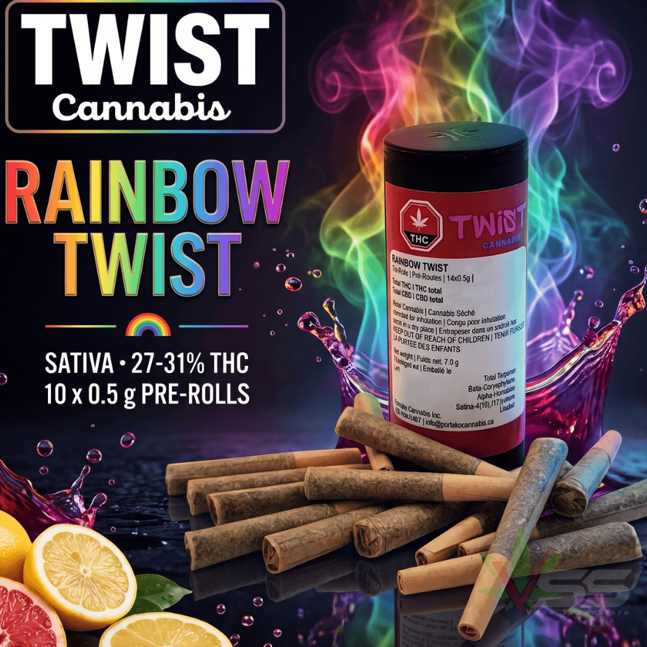 Twist Cannabis Rainbow Twist Sativa Pre-Rolls - 10x0.5g Brandon Vape SuperStore and Cannabis Manitoba Canada