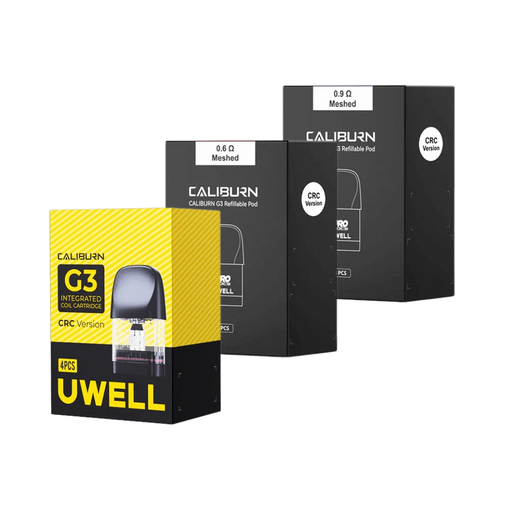 Uwell Caliburn G3 Replacement Pods 0.4Ω (4 Pack Brandon Vape SuperStore and Cannabis Manitoba Canada