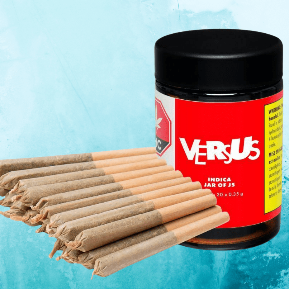 Versus JAR OF JS Indica Pre-Rolls-20x0.35g Brandon Vape SuperStore and Cannabis Manitoba Canada