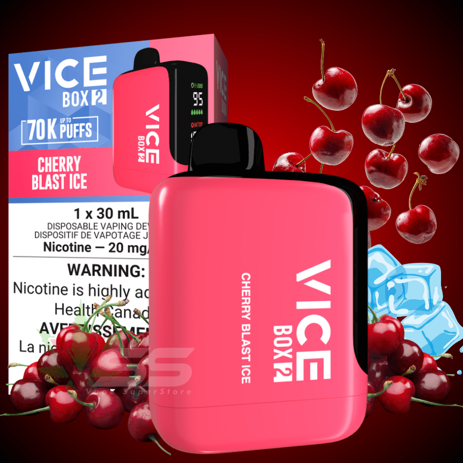 Vice Box 2 70k Disposable Vape - Cherry Blast Ice Brandon Vape SuperStore and Cannabis Manitoba Canada