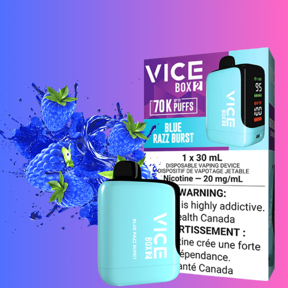Vice Box 2 Disposable Vape-Blue Razz Burst Brandon Vape SuperStore and Cannabis Manitoba Canada