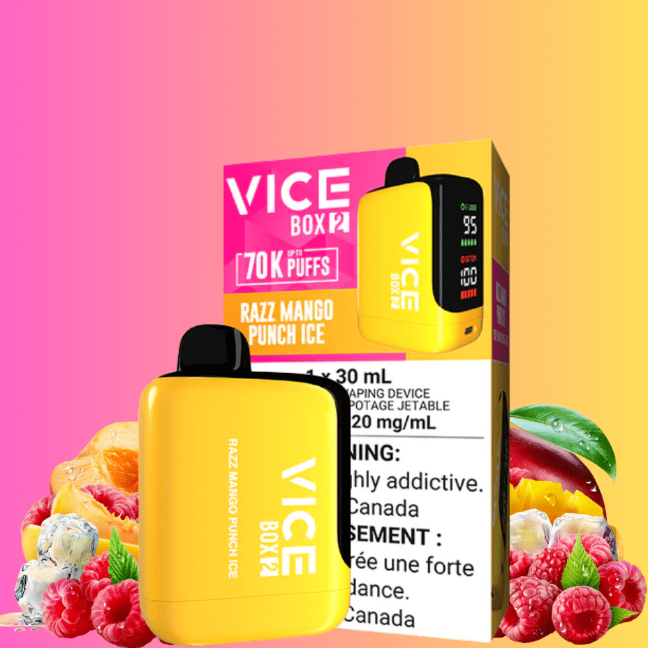 Vice Box 2 Disposable Vape-Razz Mango Punch Ice Brandon Vape SuperStore and Cannabis Manitoba Canada