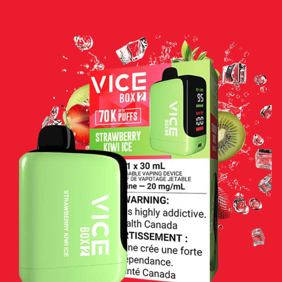 Vice Box 2 Disposable Vape-Strawberry Kiwi Ice Brandon Vape SuperStore and Cannabis Manitoba Canada