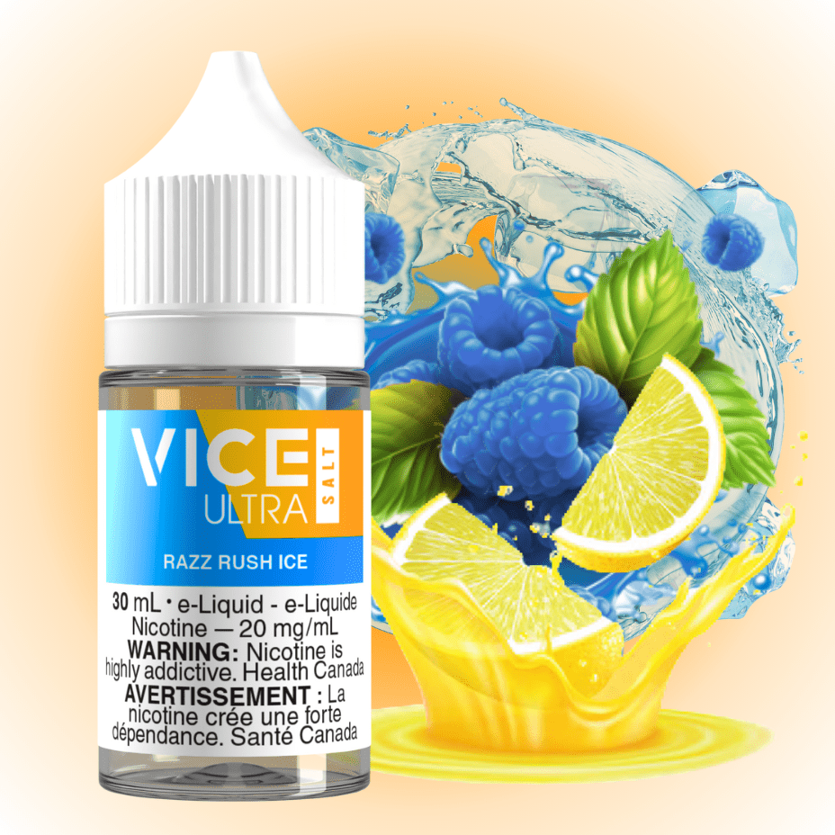 Vice Ultra Salt - Razz Rush Ice 20mg Brandon Vape SuperStore and Cannabis Manitoba Canada