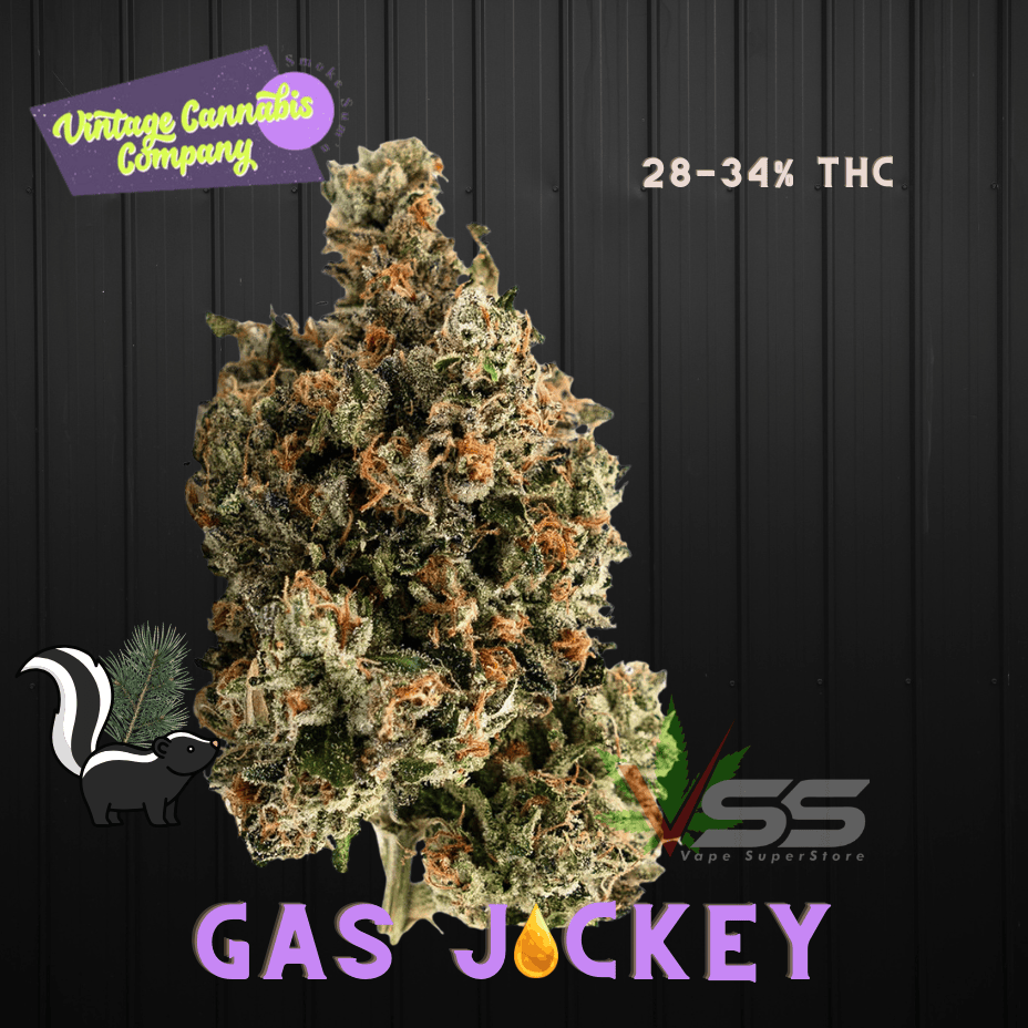 Vintage Cannabis Gas Jockey Indica Flower-7g Brandon Vape SuperStore and Cannabis Manitoba Canada