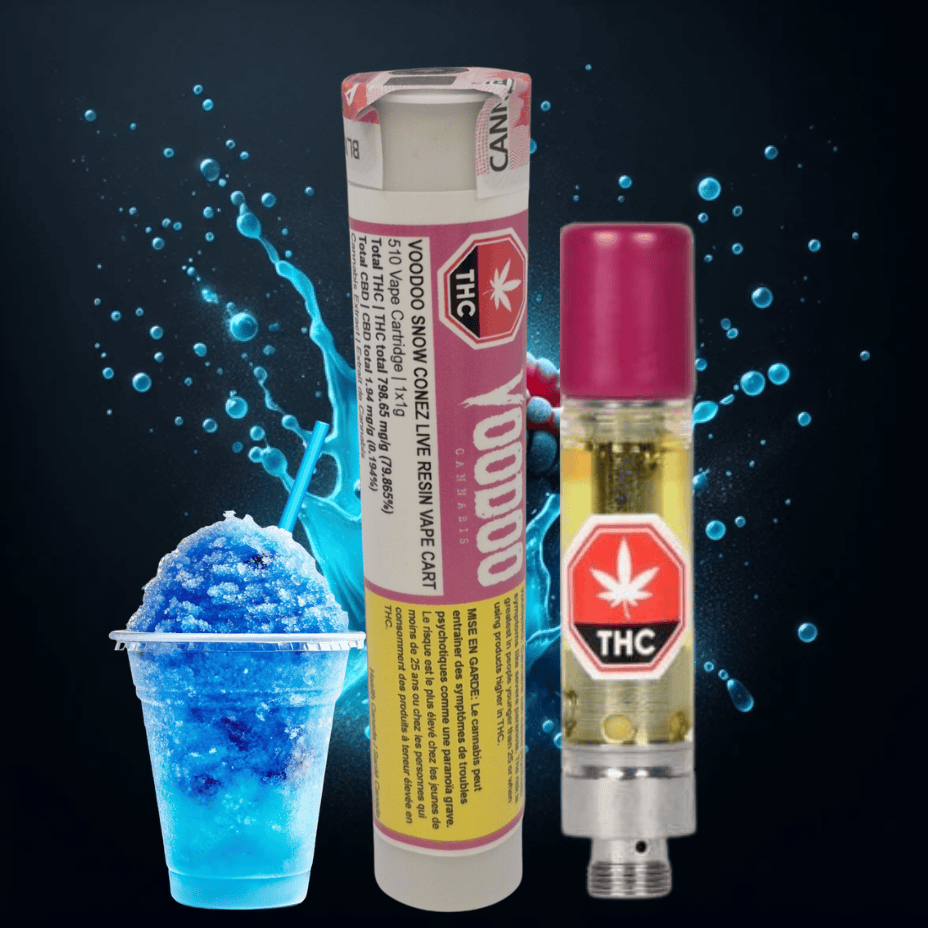 Voodoo Cannabis Snow Conez Live Resin Cart-1g Brandon Vape SuperStore and Cannabis Manitoba Canada