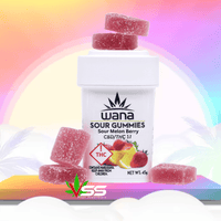 Wana Sour Melon Berry THC:CBD 1:1 Gummies-10/pkg Brandon Vape SuperStore and Cannabis Manitoba Canada