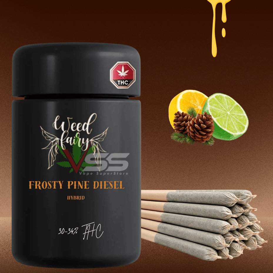 Weed Fairy Frosty Pine Diesel Sativa Pre-Rolls - 20x0.5g Brandon Vape SuperStore and Cannabis Manitoba Canada