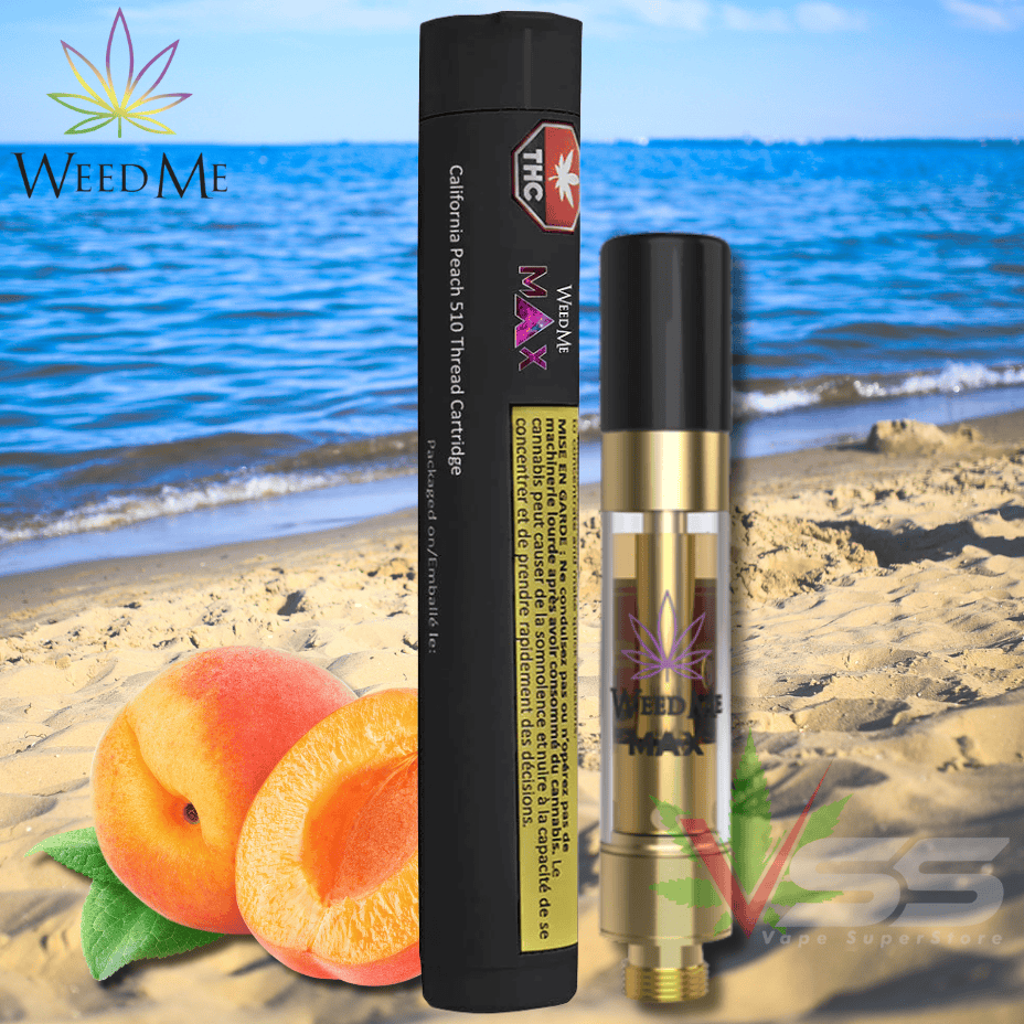 Weed Me Max California Peach Vape Cartridge - 1g Brandon Vape SuperStore and Cannabis Manitoba Canada