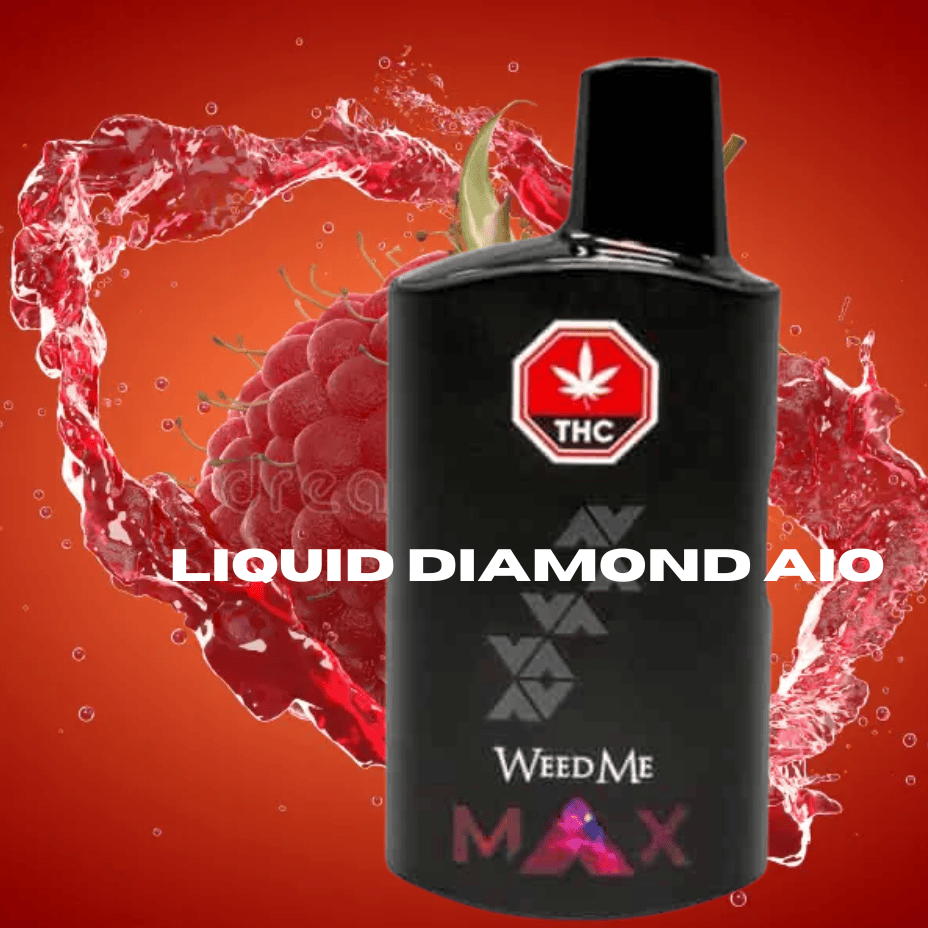 Weed Me Raspberry Rush Liquid Diamond Sativa Disposable Vape-1g Brandon Vape SuperStore and Cannabis Manitoba Canada