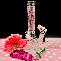 WENEED 7mm Cupid's Heart Beaker 14" Pink Brandon Vape SuperStore and Cannabis Manitoba Canada