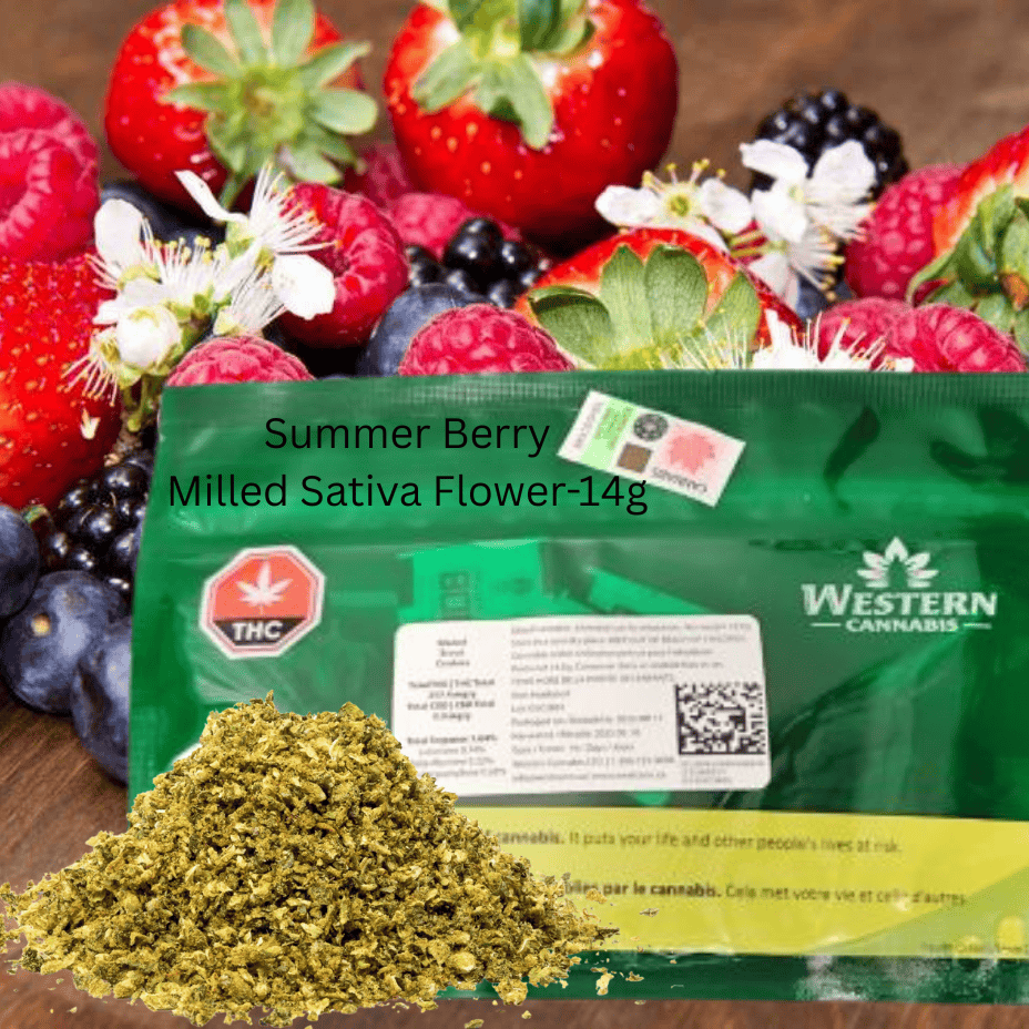 Western Summer Berry Milled Sativa Flower-14g Brandon Vape SuperStore and Cannabis Manitoba Canada