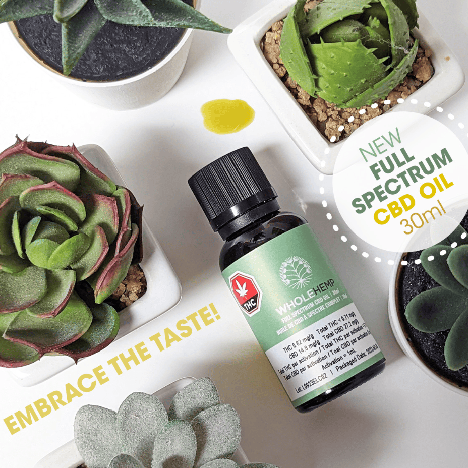 WholeHemp - Full Spectrum CBD Oil - 30mL Brandon Vape SuperStore and Cannabis Manitoba Canada