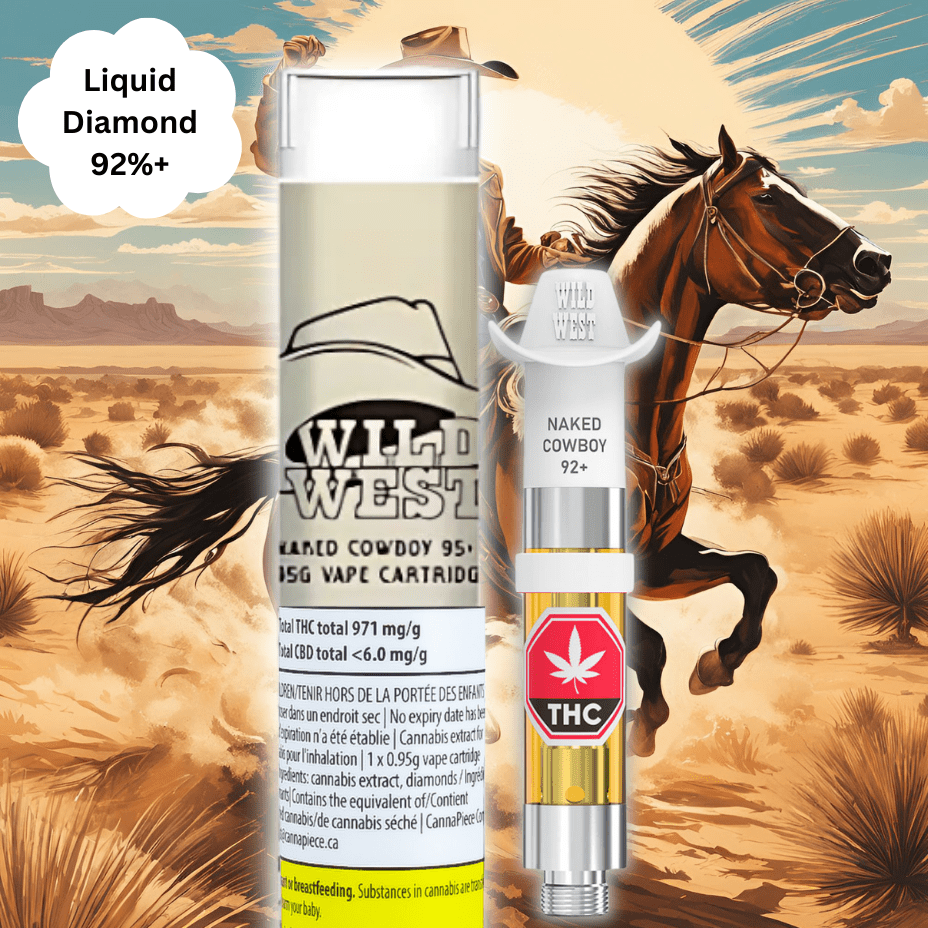 Wild West Naked Cowboy Liquid Diamond Cartridge-0.95g 0.95g Brandon Vape SuperStore and Cannabis Manitoba Canada