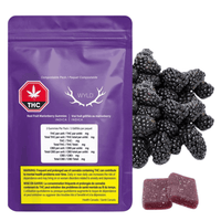 Wyld Real Fruit Marionberry Indica Gummies-2x5mg 2x5mg Brandon Vape SuperStore and Cannabis Manitoba Canada