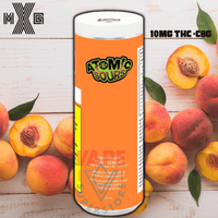 XMG Atomic Sours - Foggy Peaches 1:1 THC:CBG Beverage Brandon Vape SuperStore and Cannabis Manitoba Canada