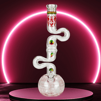 Xtreme Glass 7mm 3-Arm Zig Zag Bubble Base Zong 21" Brandon Vape SuperStore and Cannabis Manitoba Canada