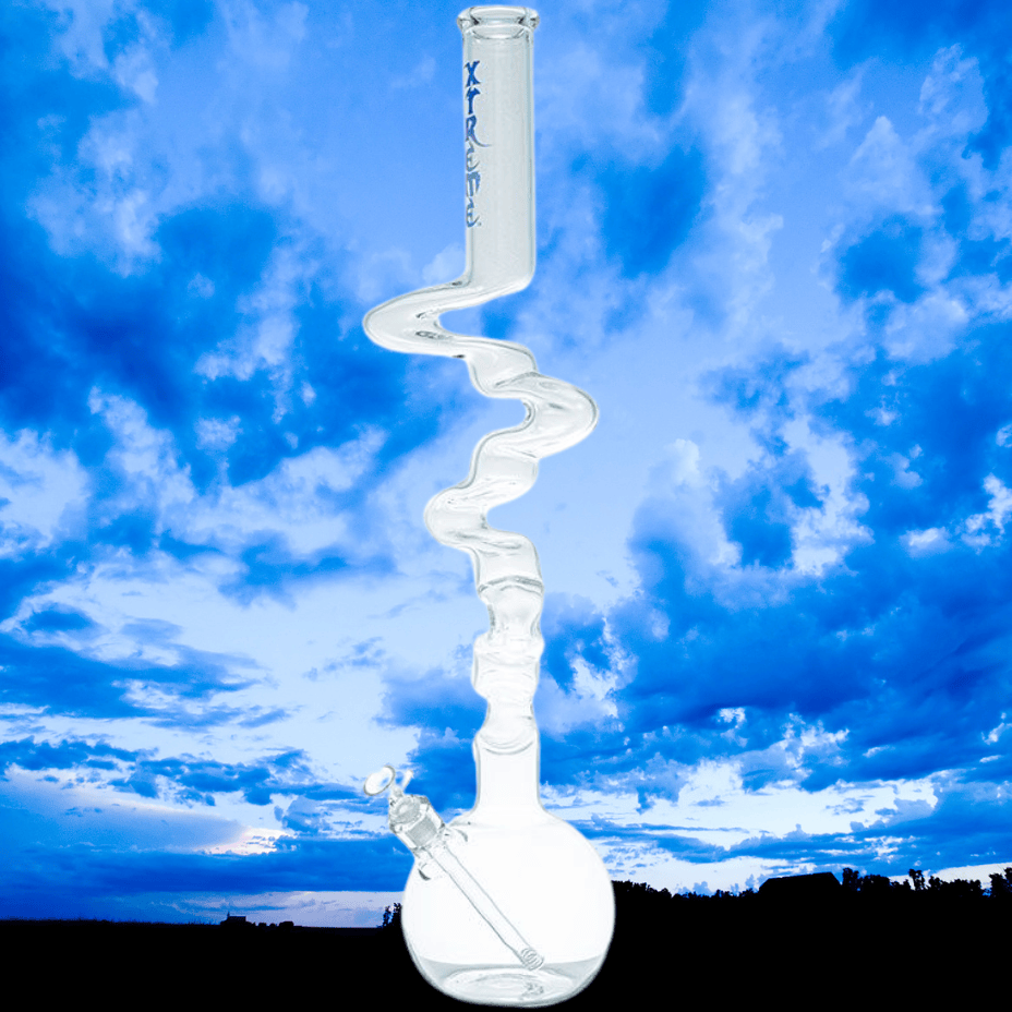 Xtreme Glass 7mm 4-Arm Zig Zag Zong Beaker-27" Brandon Vape SuperStore and Cannabis Manitoba Canada