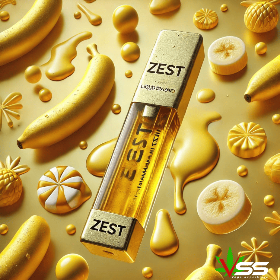 Zest Banana Blam Liquid Diamond + Shatter Sativa Cart-1g Brandon Vape SuperStore and Cannabis Manitoba Canada